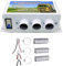 Riloer Car Electric Heater Defroster, 12V / 24V Car Heater, 500W-1000W Car Electric Heating Cream for Truck, RV Camper with 3 Air Vents, White (24V)
