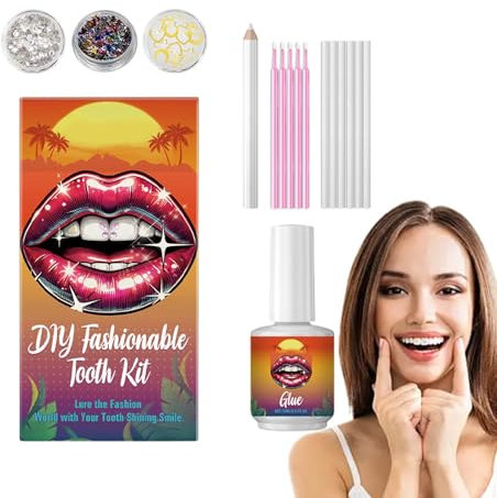 lanliflying Party-Dekoration für Zähne, Schmuck, charmanter Kristall, Zahnschmuck, modischer künstlicher Kristall für Anfänger