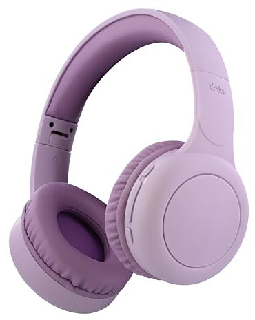 T'nB - Cuffie On-Ear Bluetooth Senza Fili, Confortevole On-ear, Cuscinetti in Schiuma, Microfono Incorporato, Archetto Regolabile, Durata della Batteria di 24 Ore, Leggero e Pieghevole - Viola