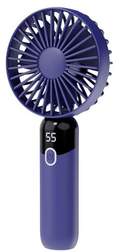 Ventilateur portatif rechargeable Climatiseurs Ventilateur de poche portable 6 vitesses Affichage numérique pour les voyages