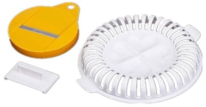 Chips Maker Set Mikrowelle Mikrowelle Oven Baked Kartoffelchips Maker DIY Öl frei Homemade Device, Küche Mikrowelle Kartoffel Gemüse Crisp Chip Slicer Maker (Weiß, 23cm)