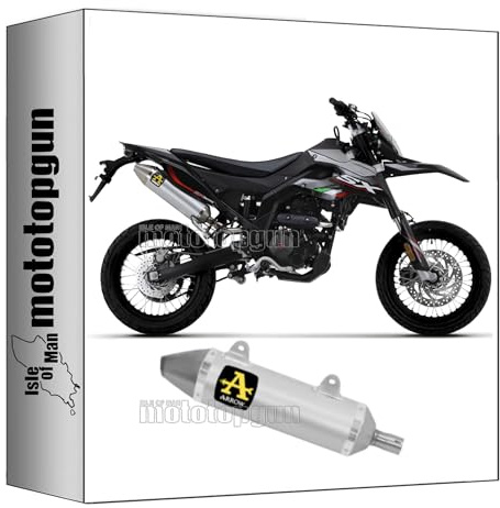 pot echappement approuve arrow thunder en aluminium avec embout en acier compatible avec aprilia rx - sx 4t 125 2018 2019 2020 mototopgun 52509ao