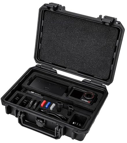 KIWIFOTOS Osmo Action 5 Pro Case,Waterproof Hard Case for DJI Osmo Action 5 Pro 4 3 Adventure Combo Accessories,Outdoor Bag for Travel Carrying Case, Camera Pouch with 3 MicroSD Card Cases