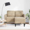 Generisch Kangmusi 2-Sitzer-Sofa mit Chaiselongue L-Form Hellgrau 125cm Kunstleder, Grau 4107089