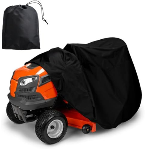 PROVISO TOOLS Abdeckplane Rasentraktor 183x137x117 cm – wasserdichtes 420D-Polyester in Schwarz – Rasentraktor Abdeckplane / Abdeckung Rasentraktor / Rasentraktor Abdeckung