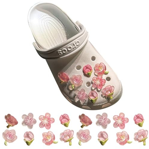 CATOR 16 Stück Schuh Charms Shoe Schuhanstecker, für Crocs Anstecker Glitzer, Schuhanhänger, für Charms Glitzer, für Crocs Anstecker, PVC Shoe Charm für Mädchen Frauen Kinder