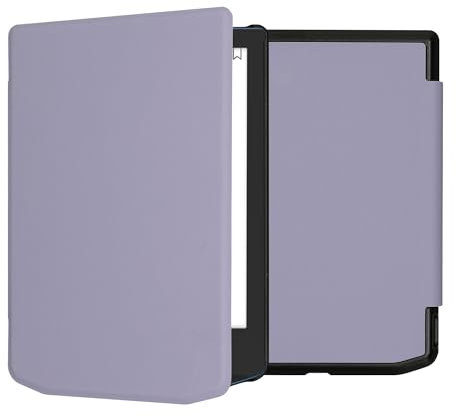 kwmobile Étui Compatible avec Pocketbook Verse/Pro/Color/Vivlio Light/Light HD Coque - Étui à Rabat magnétique Tablette eReader Similicuir - Lavande