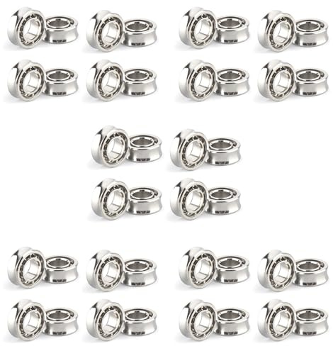 Kznifmk 40 Stück Kugellager aus Stahl R188 KK, Hochgeschwindigkeits-Kugellager aus Chromstahl mit R188-Gehalt, U-Rille für Yoyo-Modelle