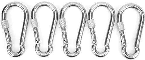 Clip di bloccaggio in acciaio inossidabile a scatto a molla pesante per escursioni in campeggio