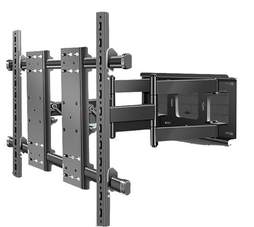 TV-Wandhalterung – TV-Halterung, Doppel-Drehgelenk, Neigefunktion, 6 Arme, passend für die meisten 70-120 Zoll LED/4K-Flachbildfernseher