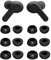 ALXCD Schaumstoff-Ohrstöpsel kompatibel mit JBL Vibe Beam Kopfhörern, 6 Paar S/M/L Größen Ersatz Weiche Memory Foam Earbuds Tips Eartips Ohrstöpsel, kompatibel mit JBL Vibe Beam 6 Paar Schwarz