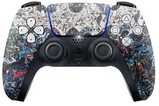 Controller Skin per PlayStation 5 (PS5): Sticker Adesivo per Personalizzare Il Touch Pad Joystick Completo Squadre Calcio STAMPA IN 4K Joypad UOMO PIPISTRELLO BAT MAN