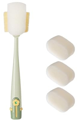 HanQZen 5-in-1 Multifunktions-Reinigungsbürste für Flaschen Perfekte Reinigung ohne Tote Winkel – für Trinkflaschen, Becher, Deckel & mehr (Grün)