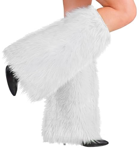 W WIDMANN MILANO Party Fashion - Plüsch Beinstulpen, Beinwärmer, Kostüm-Accessoire für Erwachsene, Karneval, Mottoparty