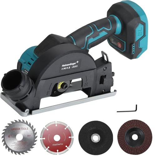 2-in-1 Cordless Circular Saw & Mini Angle Grinder for Makita 18V Battery, Brushless 3-Speed