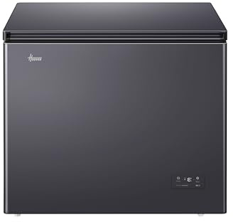 Hoover Freestanding Chest Freezer, 196L, Graphite, E Class | Suitable for Outbuildings and Garages, Fast Freeze, Total No Frost, Odour & Bacterial Control, 94x57x86.5cm, HONCHQ6T200ESK