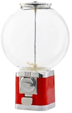 Qianly Distributeur Capsules Jouets sans Monnayeur Distributeur Capsules Machine à Boules pour Enfants, Enseignants, Rouge