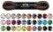 Cordones Mount Swiss© Luxury encerados y redondos para zapatos de traje y de piel, 2 - 3 mm de diámetro, 45 - 120 cm de longitud, color Marrón, talla 110 cm