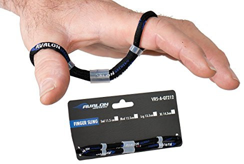 Avalon Bogenschießen Einstellbare Fingerspitze Fingerspitze für Recurve Bögen (schwarz, 13.5cm)