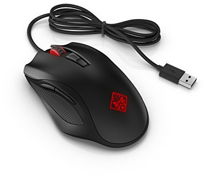 HP Omen 600 Wired USB Gaming Mouse, Optimized Mechanical Switches, 800-12000 DPI Optical Sensor, Customizable Buttons, RGB LED, Removable Weights