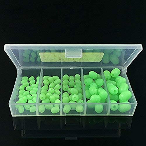 Carry stone 100 stücke Oval Weiche Luminous Angeln Perlen Meer Fischköder Schwimm Float Tackles Schwimm Werkzeuge Fischerei Eier