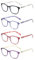 JM Lesebrille Satz von 4 Qualität Federscharnier Leser Damen Herren Brille Für Lesen +0.5 Mischfarbe