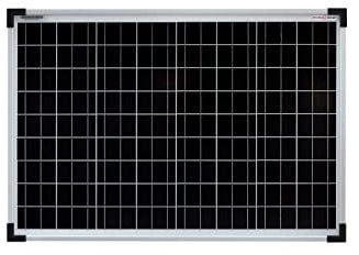 enjoy solar Mono Panneau solaire monocristallin 50 W 36 V - Panneau solaire idéal pour les logements de jardin 24 V - Centrale de balcon, camping-car, caravane
