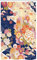 ABAKUHAUS Japan Schmaler Duschvorhang, traditionelle Blumen, Badezimmer Deko Set aus Stoff mit Haken, 120 x 180 cm, Rosa Indigo