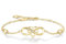 Billie Bijoux 925 Sterling Silber Unendlichkeit Armband Liebe für immer Unendlichkeit Herz Weißes Gold überzogen Diamant verstellbare Armband beste Geschenk für Frauen Mädchen (Gold)