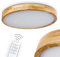 LED Deckenleuchte Bagaha, dimmbare Deckenlampe aus Metall in Weiß/Holzoptik, Ø 60 cm, 1-flammig, 24 Watt, 170-1350 Lumen, Lichtfarbe 3000-6000 Kelvin, einstellbar/dimmbar über Fernbedienung (inkl.)