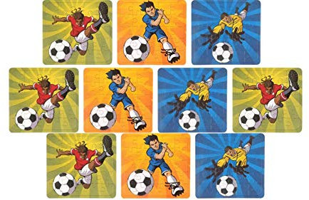 HENBRANDT 10 x Mini Football Jigsaw Puzzle