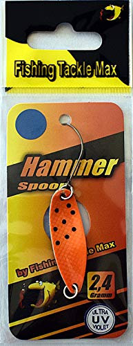 Fishing Tackle Max FTM Spoon Hammer 3,3cm 2,4g - Forellenblinker, Farbe:Salmon UV/Blue UV