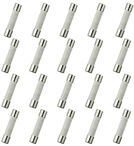 HUAREW T2AL250V 20 Stück 6x30 mm 0,24 x 1,18 Zoll keramik langsam schmelzen sicherungen 2A 250V