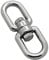 Constrabo®| Gancho giratorio de doble extremo ojo a ojo M10 de acero inoxidable AISI316 V4A | BL 3500g, 10mm | Grillete giratorio, eslabón giratorio de cadena, anillo giratorio para parrilla giratoria