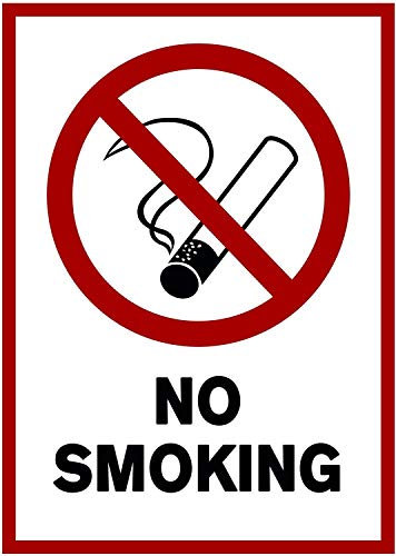 10 Stück Rauchen verboten Premium Aufkleber A4| 21 x 29,7 cm Sticker No Smoking Schild Rauchverbot mit UV Schutz für Außenbereich Innenbereich