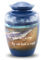 Urne funéraire d'empreintes de pas – Urne funéraire pour cendres humaines jusqu'à 95,3 kg – Urne de plage pour adultes pour hommes et femmes – Bleu océan – Urne funéraire et commémorative pour cendres