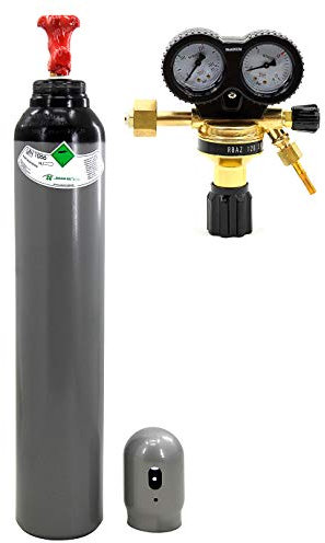 Stickstoff Bouteille de gaz 8 l 1,6 m3 pour climatisation et sueur, gonflage des pneus avec azote + Réducteur!
