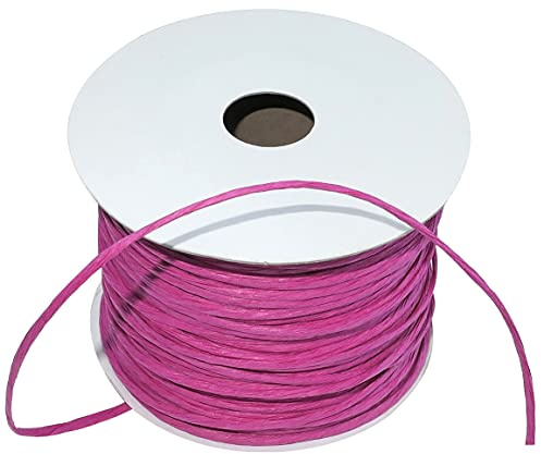 AERZETIX - C51685 - Cordon Ficelle en Papier renforcé torsadé - Rouleau fagot Fil armé décoratif - Ø2mm x 50mètres - Couleur Magenta - projets créatifs Tricoter Art Emballage Cadeaux fête