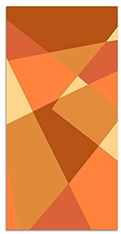 Panorama Vinylteppich - Modell Orange Abstrakte Geometrie - 40x80 cm - Verschiedene Größen - Deko Küche, Läufer und Outdoor