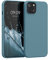 kwmobile Hülle kompatibel mit Apple iPhone 13 Hülle - gummierte TPU Silikon Handyhülle - Schutzhülle für kabelloses Laden - Case in Arctic Night