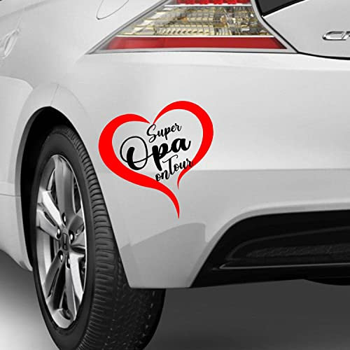 myrockshirt Super Opa on Tour Obi Familie Sticker Liebe Aufkleber Sticker Autoaufkleber