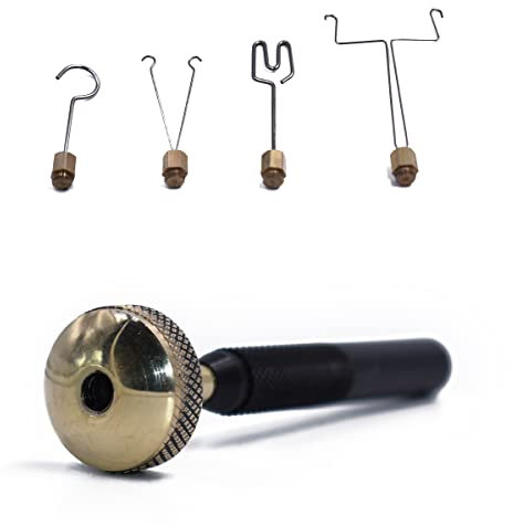 megrez sport Fliegenbindewerkzeuge Dubbing Twister 5-in-1-Set austauschbare Drehpeitsche Finisher (Dubbing Twister-5 in 1-Set A)