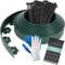Bordo per Prato in Plastica 40 M, Bordo Giardino Flessibile, Bordura per Aiuola, con 200 Ancoraggi a Terra e 2 Paia di Guanti, Altezza 5 cm, Bordature da Giardino, Bordi Aiuole, Verde