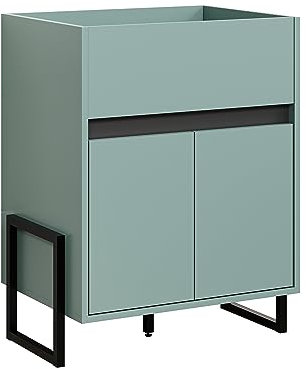 trendteam smart living - Waschbeckenunterschrank Unterschrank (Ohne Waschbecken) - Badezimmer - Matix - Aufbaumaß (B x H x T) 64 x 80 x 46 cm - Farbe Dusk Blue - 223930331