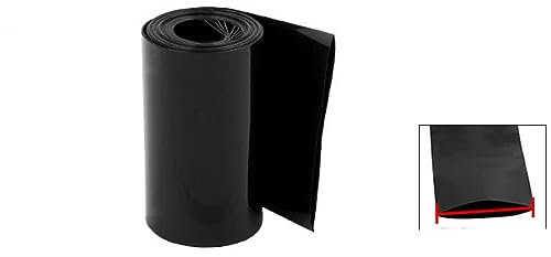 2.1M 55/75/80mm Guaina termorestringente in PVC nero Guaina termorestringente Avvolgere il cavo Guaina termorestringente per batteria 18650-75mm x 2.1m