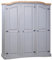 Furniture Set-Wardrobe Mexican Pine Corona Range 3 Doors Grey