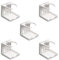 Lot de 5 porte-gobelets pliables universels en plastique pour voiture Blanc