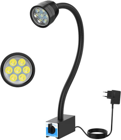 Magnetic Work Light, 14W Magnetic IP65 Waterproof Lathe Light 1400 Lumens for Lathe Milling, Drill Press [Energy Class A+++]