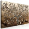 B&D XXL - Akustikbild Baum des Lebens Bilder Akustikschaum Hochleistungsschallabsorber Schallschutz Leinwand 3 tlg Wandbild Raumakustik Schalldämmung Gustav Klimt a-A-10136-b-a