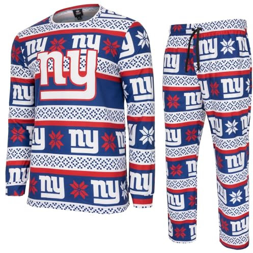 FOCO NFL Winter Xmas Pyjama Schlafanzug New York Giants - L